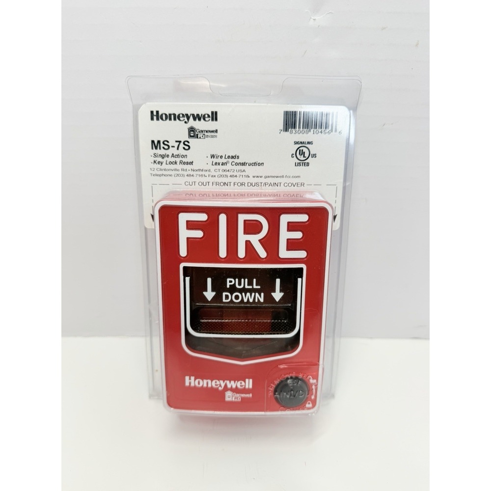 Gamewell-FCI MS-7S Fire Alarm Pull Station Single-Action Key Lock